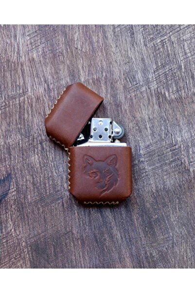 CACTUS Kişiye özel Hakiki deri Kaplama Çakmak Benzinli Çakmak - İsim Baskılı El