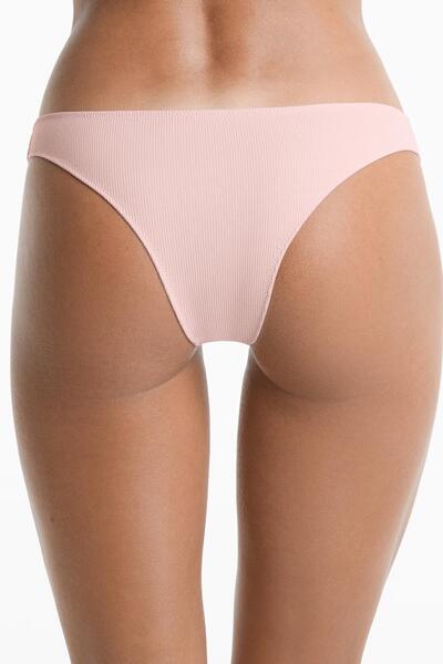 Oysho 5 rib cotton blend Brazilian briefs