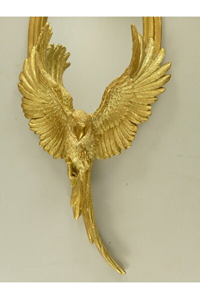 OEMN Decorative Wall Mirror with Golden Parrot, H. 59 cm