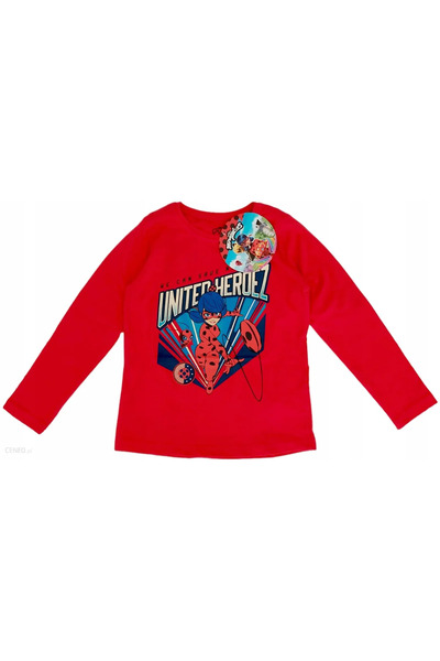 Miraculous Long sleeve T-shirt, 100 cotton, red, LadyBug