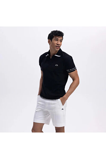 Ellesse Ανδρικό μπλουζάκι πόλο EM375-BK Μαύρο