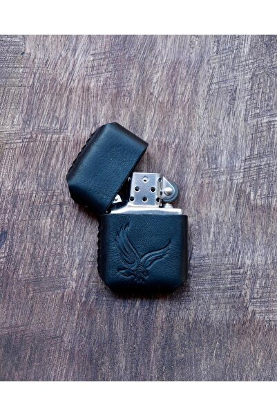 CACTUS Kişiye özel Hakiki deri Kaplama Çakmak Benzinli Çakmak - İsim Baskılı El