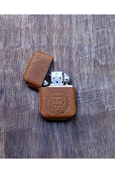 CACTUS Kişiye özel Hakiki deri Kaplama Çakmak Benzinli Çakmak - İsim Baskılı El