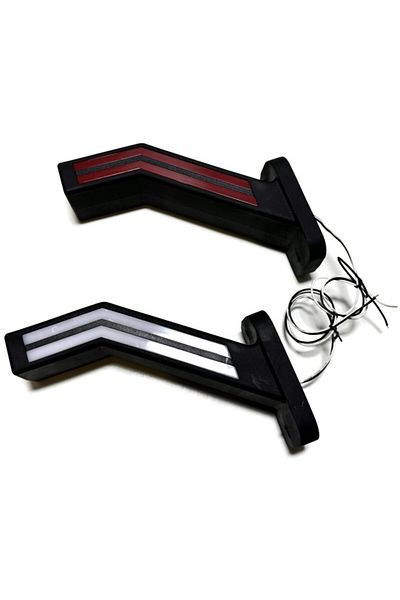 OEM Set de lumini de gabarit, LED, Semnalizare dinamică, Design modern, 3 funcții, Tip claxon, 12-24V, Universal
