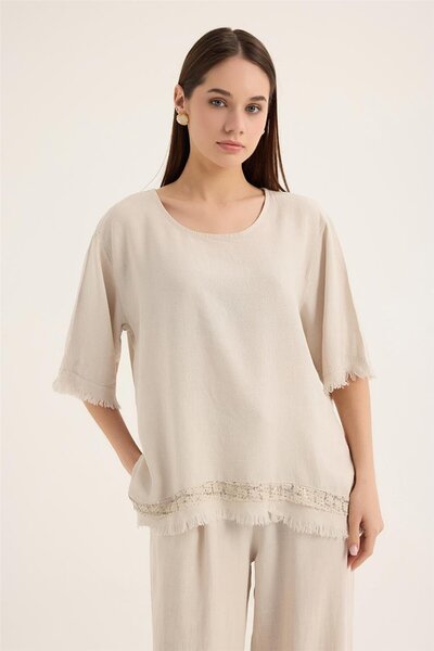 HomeStore Λινό Μπλούζα