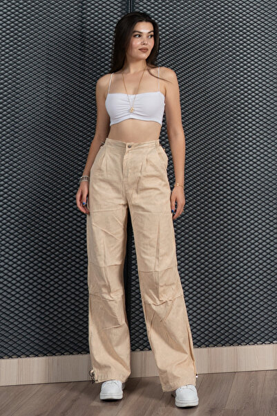 MissVina Βαμμένο παντελόνι με ελαστική μέση και πόδια 30115