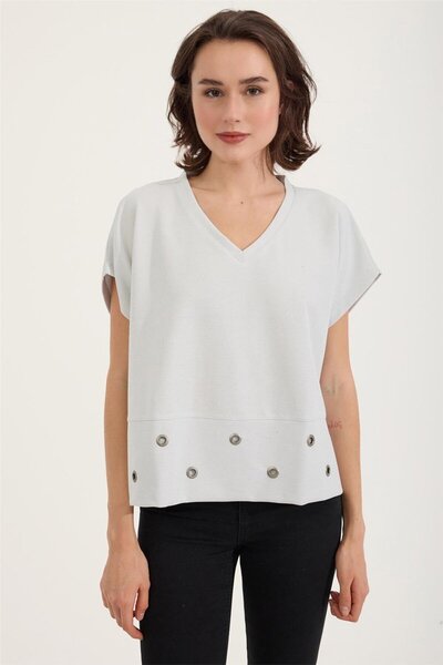 HomeStore Etek Ucu Kuş Gözü Tshirt