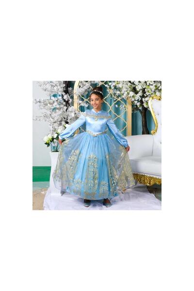 Disguise زي الأميرة الذهبية سندريلا من ديزني - مناسب للأعمار من 7 إلى 8 سنوات