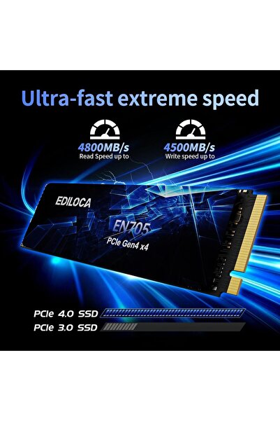 Generic Ediloca EN705 SSD 2TB PCIe Gen4, NVMe M.2 2280, 3D NAND TLC