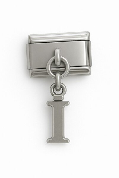 Takı Dükkanı Italian Dangle Letter Stainless Steel Bracelet Charm Scb64
