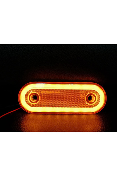 OEM Lampă de poziție, lampă laterală, LED, cu suport, efect neon, galben