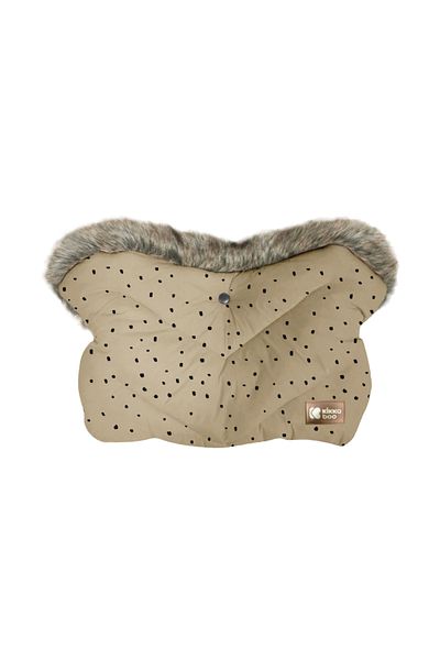 Kikka Boo KikkaBoo Fur Dots Luxury Stroller Handle Glove Beige