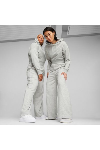 Puma Womens CLASSICS Relaxed Sweatpants - Gray
