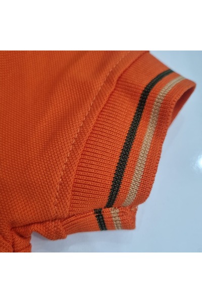 Uğur bebe Nzy Brand Short Sleeve for School Boys Orange Polo Neck T-Shirt 1St Class Quality 5-6Years Old 9-10 Years Old