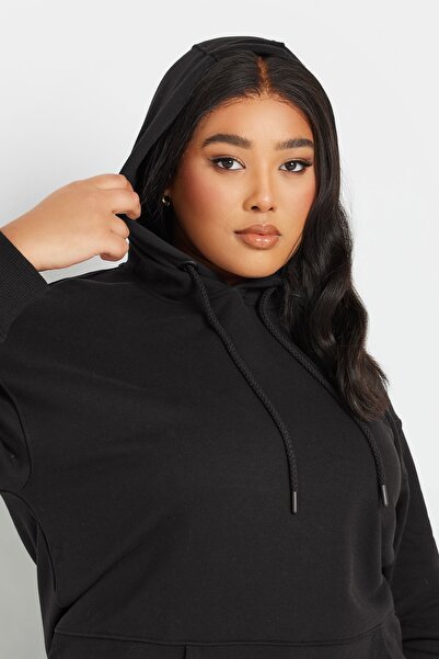 Stil Diva Plus Size Hooded Pocket Zipper Detailed Sweatshirt 303800
