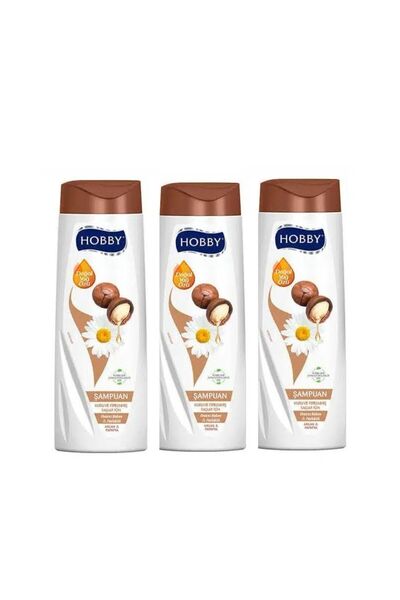 Hobby Shampoo for Dry and Damaged Hair Argan & Chamomile 500ml Set of 3