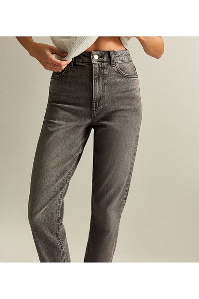 DELDNM Antra Women's Smoked High Waist Jean Lycra Denim Pants