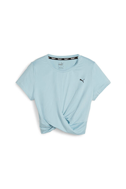 Puma Womens Studio Yogini Lite Twist Training Tee - Blue