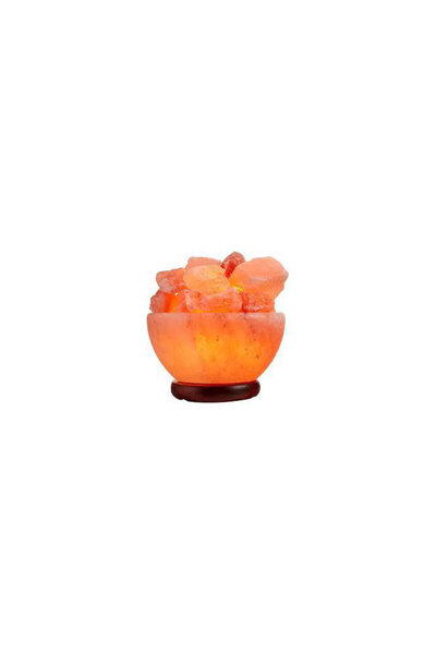 M.A Traders Himalayan Pink Salt USB Lamp – Fire Bowl with Salt Pieces, 4kg | Air Purification & Mood Lighting