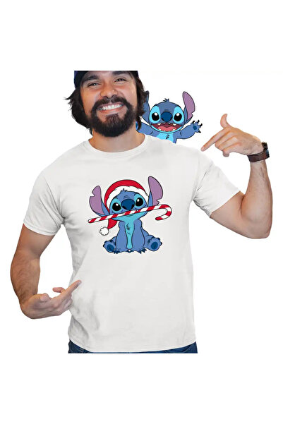 OEM Tricou Barbati Stitch Mos Craciun