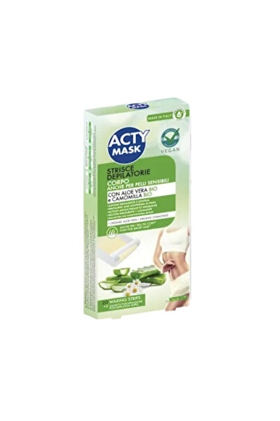 Acty Mask Benzi depilatoare pentru corp Acty Mask cu aloe si musetel, 20 buc