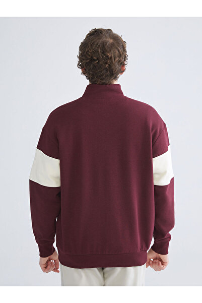 LC Waikiki Dik Yaka Baskılı Erkek Sweatshirt