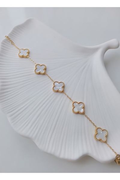 Elenia Jewelry سوار ذهبي اللون من الأسد الأبيض