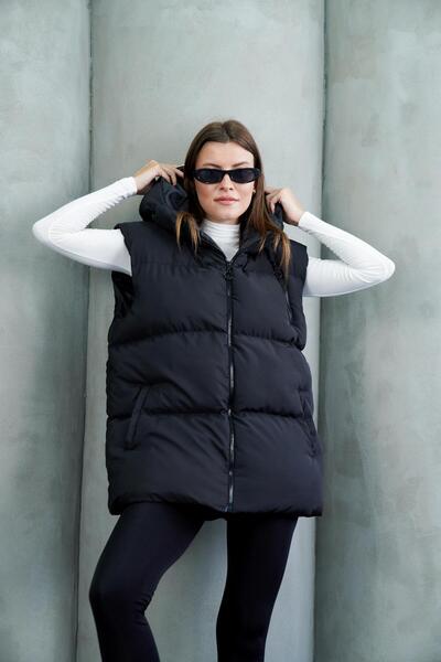 SOFT Women's Inflatable Vest with Hood Boyfriend
