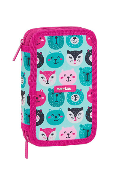 safta Penar dublu echipat Animalute 28 piese 12.5x4x19.5 cm