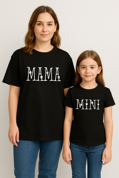 SVART WEAR MAMA MINI Set de tricouri combinat leopard pentru mama și fiica tricou Twin Mother Daughter Kids supradimensionat (PRET SOLITAR)
