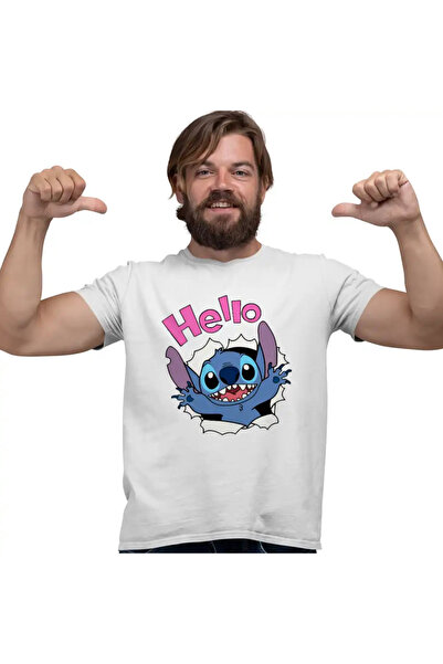 OEM Мъжка тениска Stitch Hello