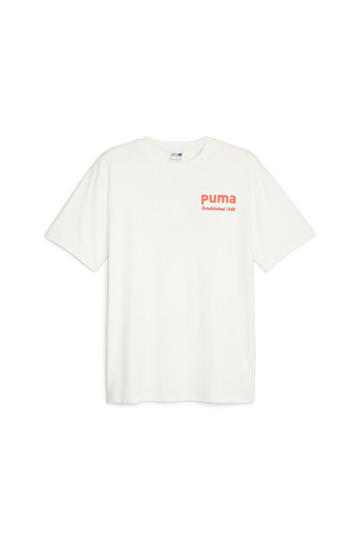 Puma Mens Team Graphic Tee - White