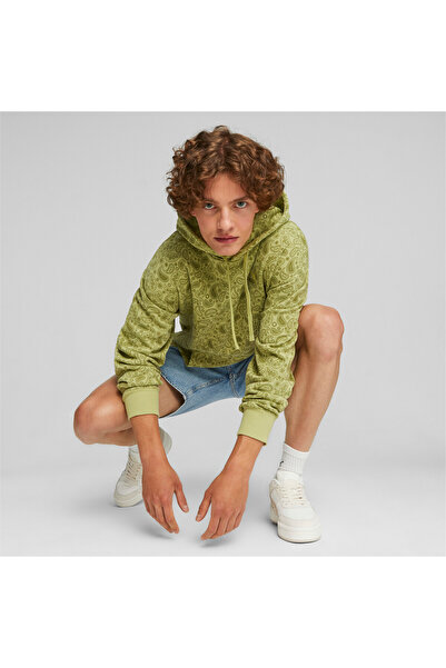 Puma Mens CLASSICS PAISLEYLUXE Hoodie - Green