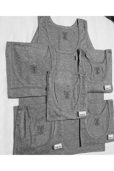 Tutku Men's Gray 6's 100% Cotton Combed Cotton Tank Top