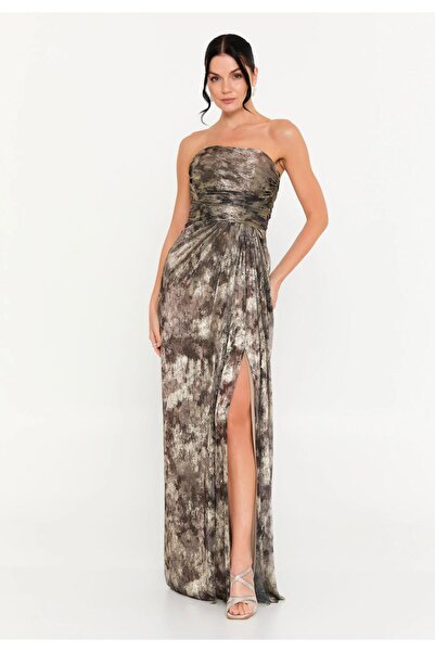 MAXXE 6000ETL STRAPTEZ SİMLİ TÜL EMPİRME ELBİSE