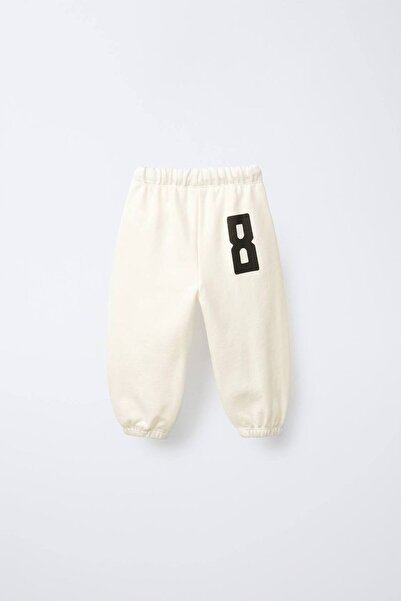 anonim Boy's Cotton Ecru 8 Los Angeles Printed Sweatshirt and Sweatpants Set