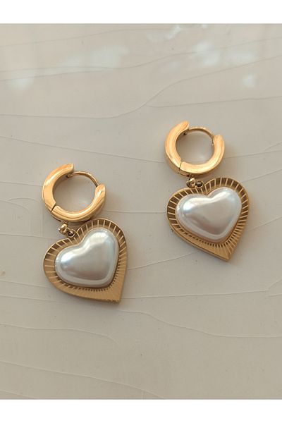 Kudi Bombeli Heart Gold Color Earrings