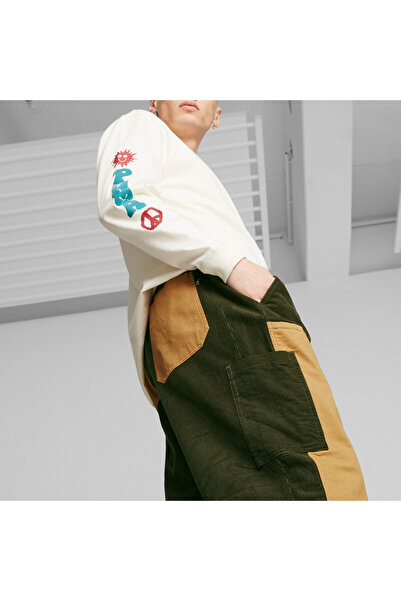 Puma Mens Downtown Relaxed Corduroy Pants - Green