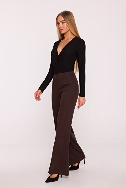 Made of Emotion Pantaloni damă cu picioare largi și buzunare