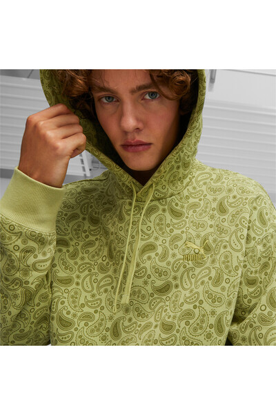 Puma Mens CLASSICS PAISLEYLUXE Hoodie - Green