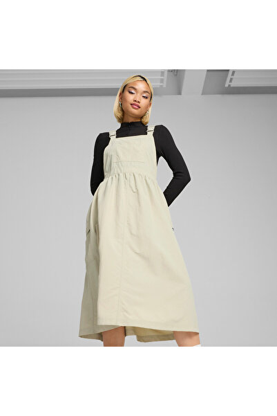 Puma Womens DOWNTOWN Dungaree Dress - Beige