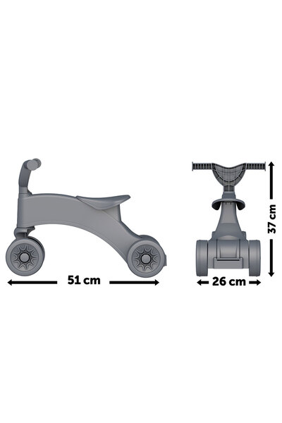 Scooter Bingit İlk Arabam – 1+ Yaş 3 Tekerlekli Yürümeye Alıştırma Oyuncağı, 26x51x37 cm
