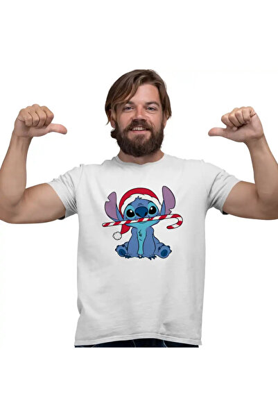OEM Tricou Barbati Stitch Mos Craciun