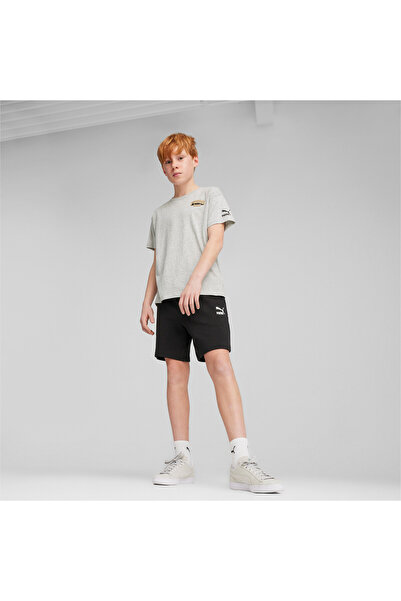 Puma Youth Boys FOR THE FANBASE Graphic Tee - Gray