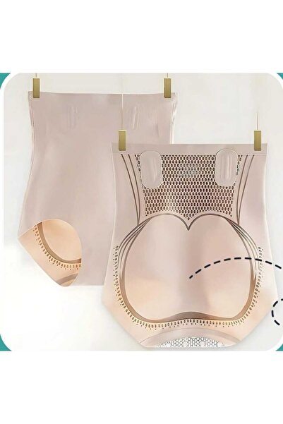 Textile Slot Women's High Waist Seamless Corset Panties - Anti-Slip Underwire Shaper V-Control