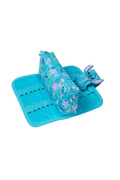 Petityu Stitch Şirin Geniş Kapasiteli Çift Fermuarlı Kalem Kutusu