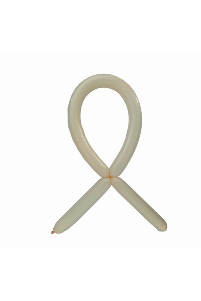 SDX Market Set of 100 long modeling balloons, 125 cm x 4.5 cm, Pale Orange