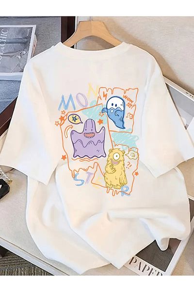 JANSO GROUP - Mo Printed Cotton Oversize T-Shirt Large Size