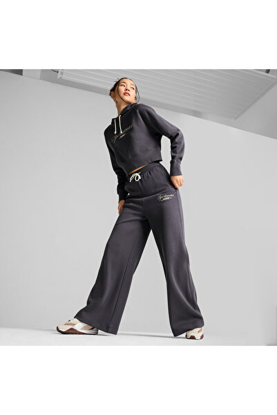 Puma Womens CLASSICS+ Relaxed Hoodie - Gray