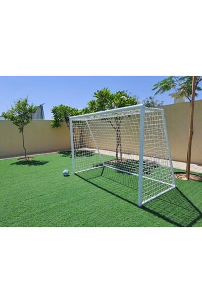 Generic عمود مرمى كرة قدم داخلي خارجي 3م × 2م، عمود مرمى كرة قدم مع شبكة، قطعة واحدة بيضاء مصنعة محليًا